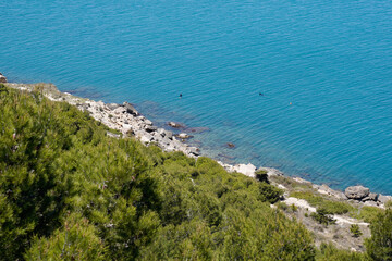 Leucate south french coast in mediterranean Pyrenees Orientales in Languedoc-Roussillon France