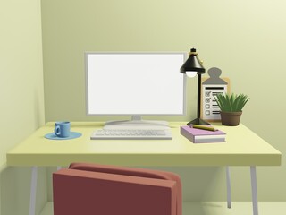 Desk Space for Working at Home.