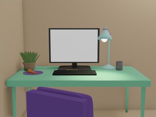 Desk Space for Working at Home.