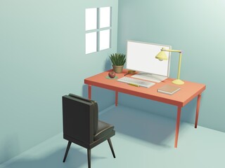 Desk Space for Working at Home.