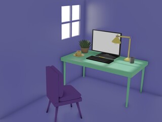 Desk Space for Working at Home.