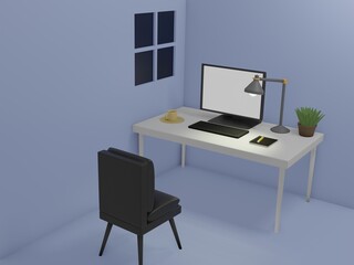 Desk Space for Working at Home.