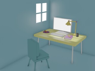 Desk Space for Working at Home.