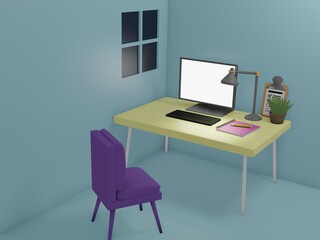 Desk Space for Working at Home.