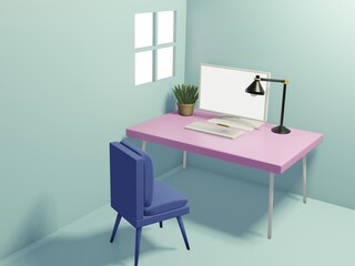 Desk Space for Working at Home.