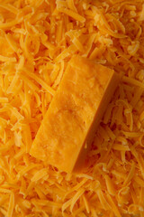 Shredded Sharp Cheddar Cheese background