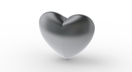 Valentine's day hearts isolated on white background 3D rendering