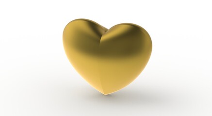 Valentine's day hearts isolated on white background 3D rendering