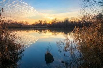 sunrise over the river