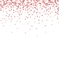 Obraz na płótnie Canvas Pink heart love confettis. Valentine's day gradien