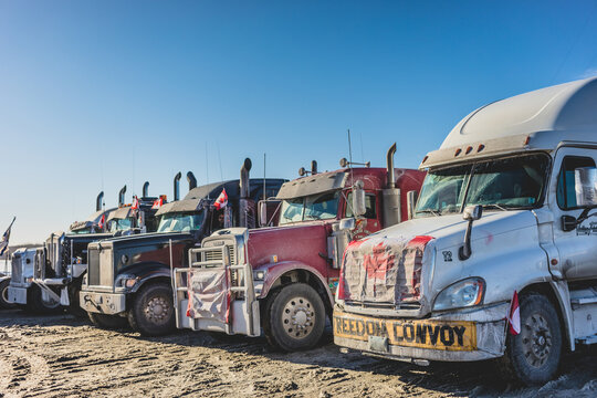 Many Truckers of the Freedom Convoy 2022 Ready to leave for Ottawa.