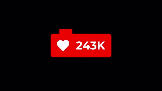 Like Icon Like or love Counting for Social Media 1-400K Likes on transparent background