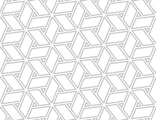 Abstract geometric pattern. A seamless vector background. White and gray ornament. Graphic modern pattern. Simple lattice graphic design.