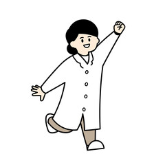 白衣の女性　レッツゴー　カラー