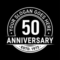 50 years anniversary logo design template. Vector illustration.