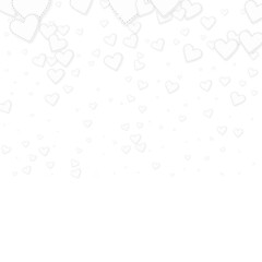 White heart love confettis. Valentine's day gradie