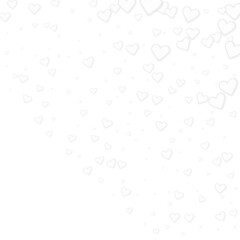 White heart love confettis. Valentine's day corner