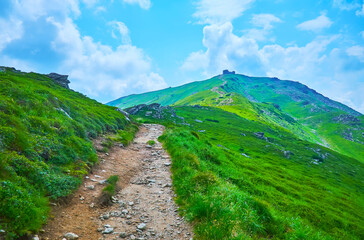 Active time spending in mountains of Chornohora Mountain Range, Carpathians, Ukraine