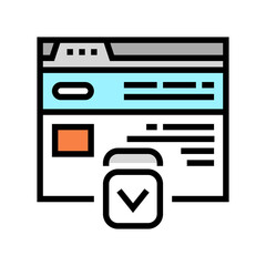 website scroll color icon vector. website scroll sign. isolated symbol illustration