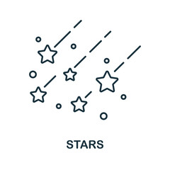 Stars icon. Line element from space collection. Linear Stars icon sign for web design, infographics and more.
