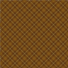 Fabric plaid seamless pattern. Table cloth brown tone.