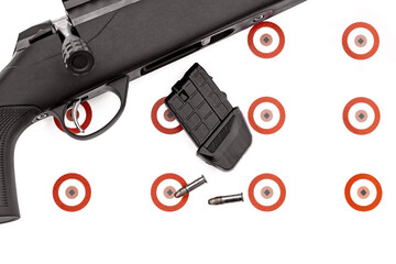 Biathlon rifle target barrel Cartridge training competition 22 caliber rimfire ammunition