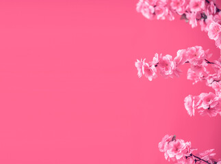Spring Festival flowers poster background material