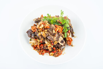 Chinese food spicy beef ribs