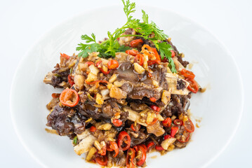 Chinese food spicy beef ribs