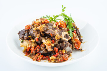 Chinese food spicy beef ribs