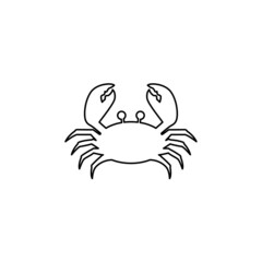crab vector line icon. crab sign on white background. crab icon for web and app