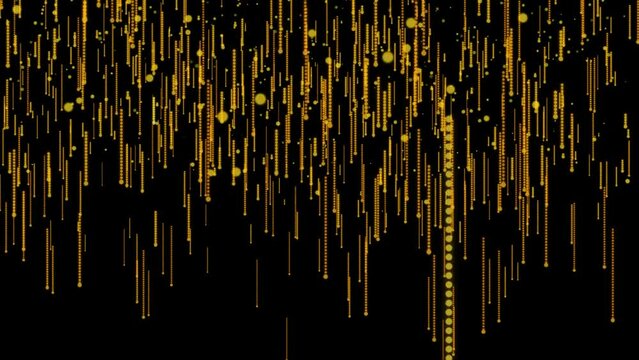 Gold gelbe Matrix Code Hintergrund Animation