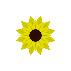 Sunflower icon design template vector isolated