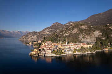 Fototapeta na wymiar Varenna classic italian city on Lake Como shore