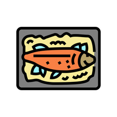 cooked seafood color icon vector. cooked seafood sign. isolated symbol illustration