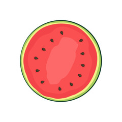 Half of watermelon. Cartoon. Vector illustration