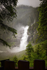 Obraz na płótnie Canvas Waterfall in Austria nature. So beautiful panorama in nature.