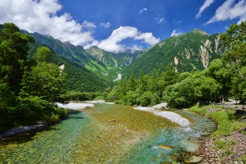 北アルプス 上高地　夏景色