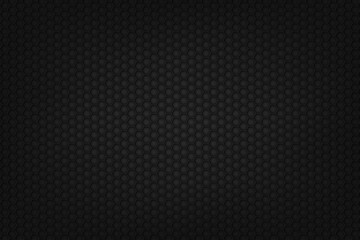 Vector abstract dark hexagon mesh black shadow background.