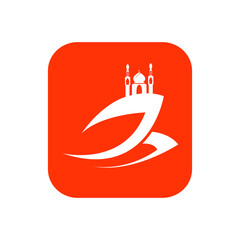 mosque logo image vector illustration 