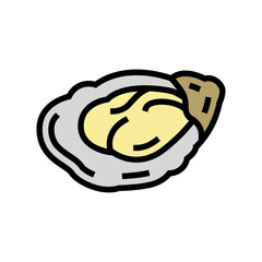 oyster seafood color icon vector. oyster seafood sign. isolated symbol illustration