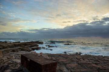overlook of the ocean in Uvongu, Margate South Africa 