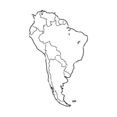 map of south america. map concept south america vector