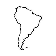map of south america. map concept south america vector