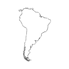map of south america. map concept south america vector