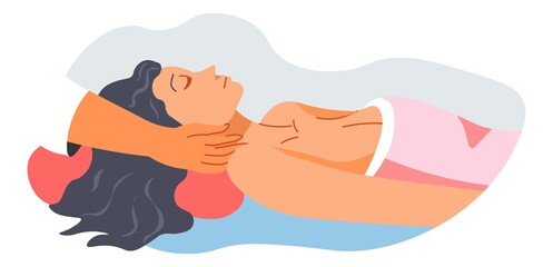 Spa salon procedure and treatment massage vector