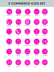 Set of e commerce line icon | online shopping icon set | editable Stroke
