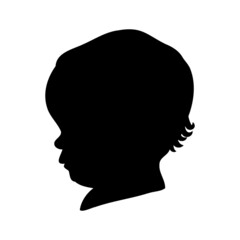 a child silhouette vector child profile vector