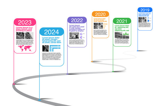 Milestone Company, Timeline, Roadmap,Infographic Vector.