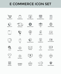 Set of e commerce icon | online shopping icon set 